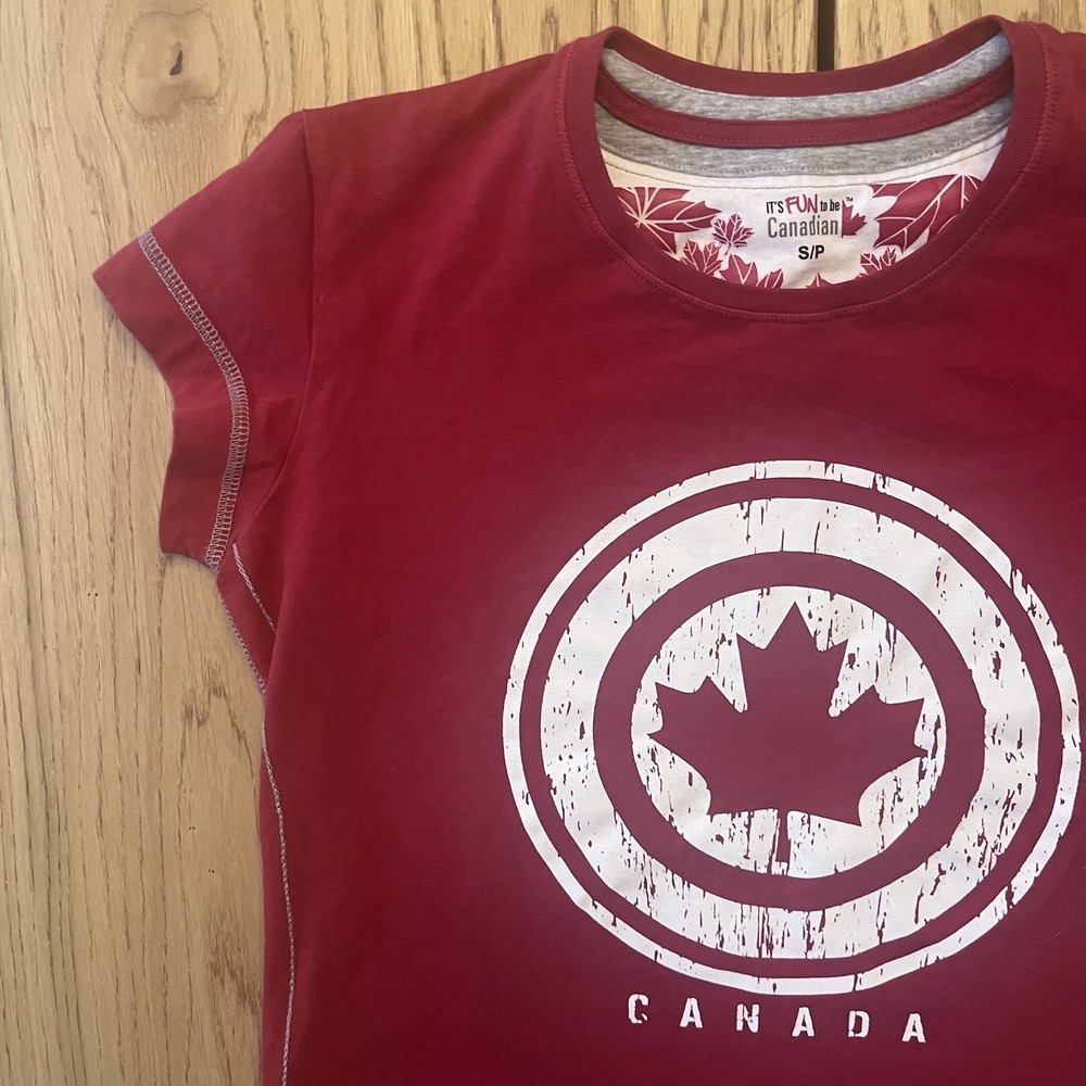 It's Fun To Be Canadian Premium Quality Red Women's Small Tee Shirt